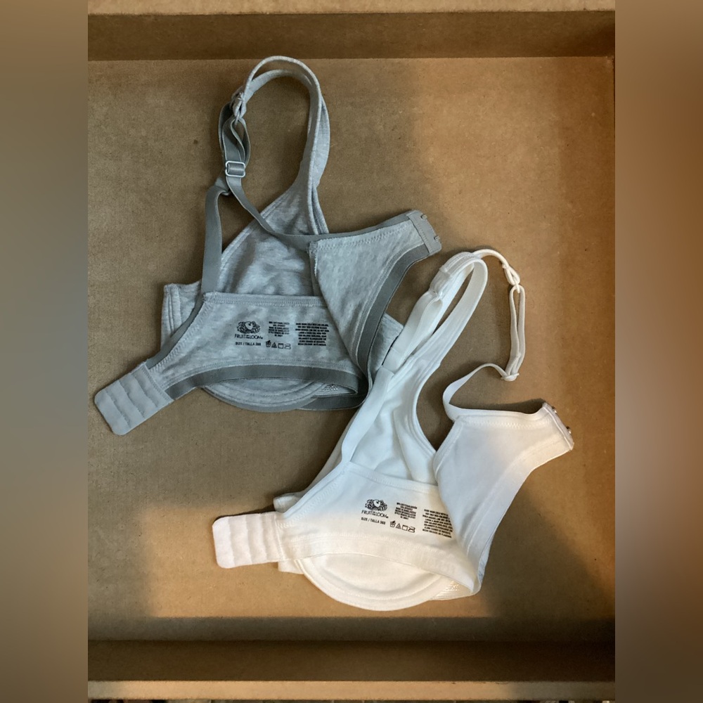 Women's White and Gray Underwire Bras